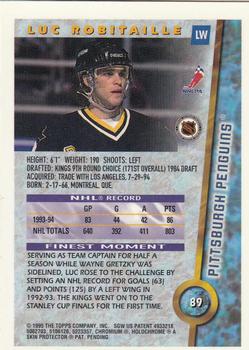 1994-95 Finest #89 Luc Robitaille Back