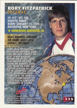 1994-95 Finest #115 Rory Fitzpatrick Back