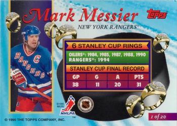1994-95 Finest - Ring Leaders #1 Mark Messier Back