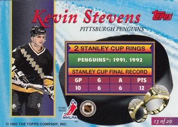 1994-95 Finest - Ring Leaders #13 Kevin Stevens Back