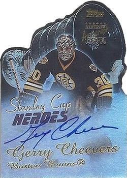 2001-02 Topps - Stanley Cup Heroes Autographed #SCHA-GC Gerry Cheevers Front