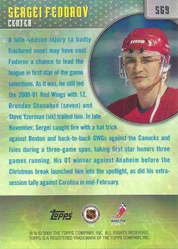 2001-02 Topps - Stars of the Game #SG9 Sergei Fedorov Back