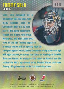 2001-02 Topps - Stars of the Game #SG10 Tommy Salo Back