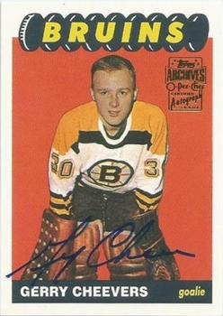 2001-02 Topps / O-Pee-Chee Archives - Autographs #23 Gerry Cheevers Front
