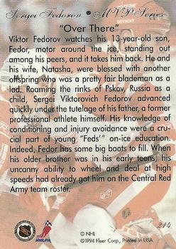 1994-95 Flair #214 Sergei Fedorov Back