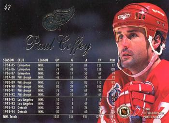 1994-95 Flair #47 Paul Coffey Back