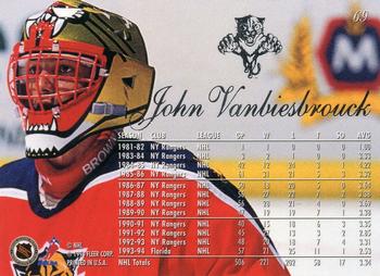 1994-95 Flair #69 John Vanbiesbrouck Back