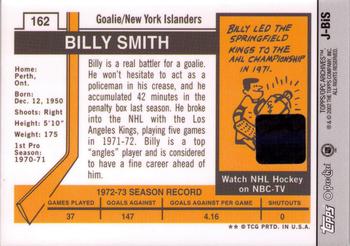 2001-02 Topps / O-Pee-Chee Archives - Relics #J-BiS Billy Smith Back
