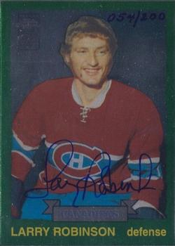 2001-02 Topps Chrome - Rookie Reprints Autographed #9 Larry Robinson Front