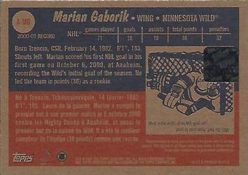 2001-02 Topps Heritage - Autographs #A-MG Marian Gaborik Back