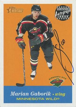 2001-02 Topps Heritage - Autographs #A-MG Marian Gaborik Front