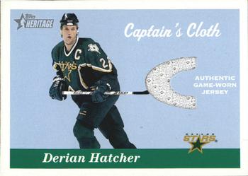 2001-02 Topps Heritage - Captain's Cloth #CC-DH Derian Hatcher Front