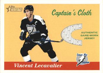 2001-02 Topps Heritage - Captain's Cloth #CC-VL Vincent Lecavalier Front