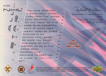 2001-02 Upper Deck - Game Jerseys (Series One) #A-CC Chris Chelios Back