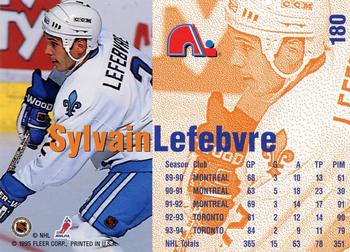 1994-95 Fleer #180 Sylvain Lefebvre Back
