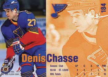 1994-95 Fleer #184 Denis Chasse Back