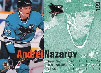 1994-95 Fleer #199 Andrei Nazarov Back