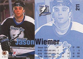 1994-95 Fleer #211 Jason Wiemer Back