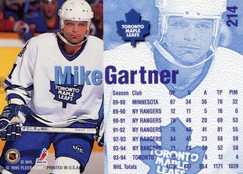 1994-95 Fleer #214 Mike Gartner Back