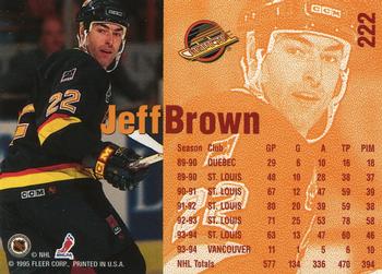 1994-95 Fleer #222 Jeff Brown Back