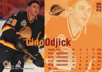 1994-95 Fleer #228 Gino Odjick Back