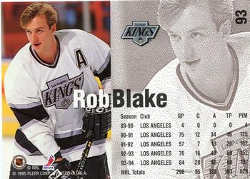 1994-95 Fleer #93 Rob Blake Back