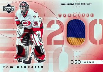 2001-02 Upper Deck Challenge for the Cup - Jerseys #T-TB Tom Barrasso Front