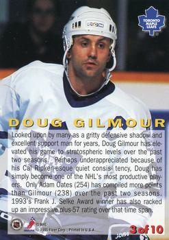 1994-95 Fleer - Headliners #3 Doug Gilmour Back