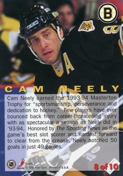 1994-95 Fleer - Headliners #8 Cam Neely Back