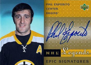 2001-02 Upper Deck Legends - Epic Signatures #PE Phil Esposito Front