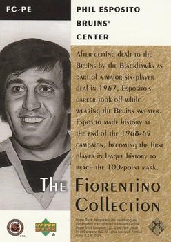 2001-02 Upper Deck Legends - Fiorentino Collection #FC-PE Phil Esposito Back