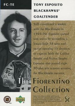 2001-02 Upper Deck Legends - Fiorentino Collection #FC-TE Tony Esposito Back