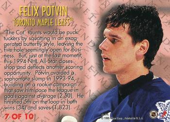 1994-95 Fleer - Netminders #7 Felix Potvin Back
