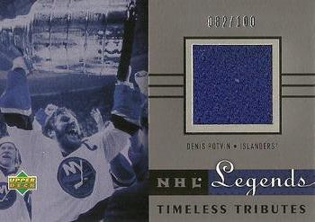 2001-02 Upper Deck Legends - Timeless Tributes Platinum #TT-DP Denis Potvin Front
