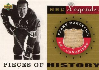 2001-02 Upper Deck Legends - Pieces of History #PH-FM Frank Mahovlich Front