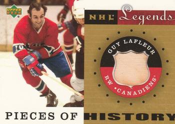 2001-02 Upper Deck Legends - Pieces of History #PH-GL Guy Lafleur Front