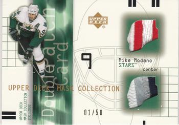 2001-02 Upper Deck Mask Collection - Double Patches #DP-MM Mike Modano Front
