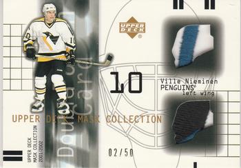 2001-02 Upper Deck Mask Collection - Double Patches #DP-VN Ville Nieminen Front
