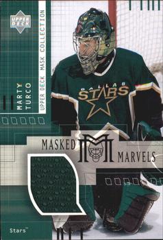 2001-02 Upper Deck Mask Collection - Goalie Jerseys #MM-MT Marty Turco Front