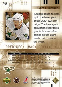 2001-02 Upper Deck Mask Collection - Gold #28 Pierre Turgeon Back