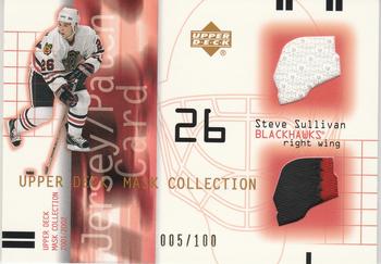 2001-02 Upper Deck Mask Collection - Jersey and Patch #JP-SS Steve Sullivan Front