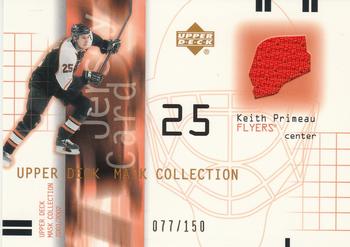 2001-02 Upper Deck Mask Collection - Jerseys #J-KP Keith Primeau Front