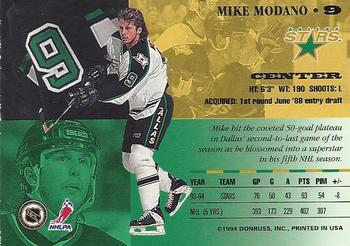 1994-95 Leaf #9 Mike Modano Back