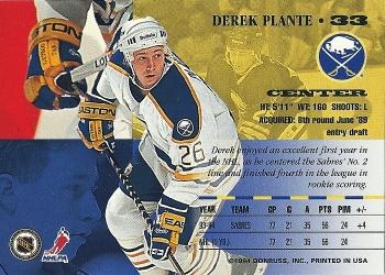 1994-95 Leaf #33 Derek Plante Back