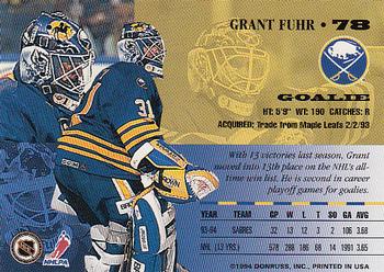 1994-95 Leaf #78 Grant Fuhr Back