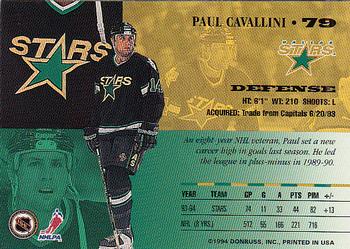 1994-95 Leaf #79 Paul Cavallini Back