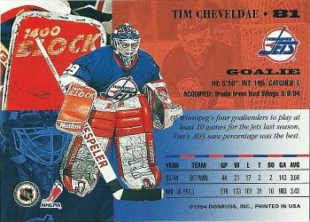 1994-95 Leaf #81 Tim Cheveldae Back