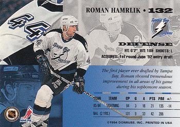 1994-95 Leaf #132 Roman Hamrlik Back