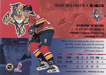 1994-95 Leaf #145 Jesse Belanger Back
