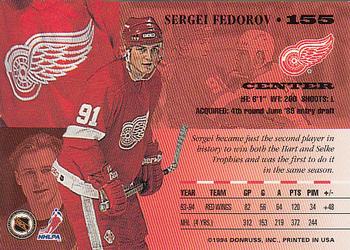 1994-95 Leaf #155 Sergei Fedorov Back